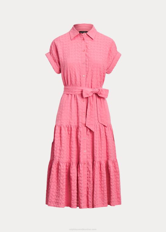 rosen ved poolen Kvinder Ralph Lauren gingham bomuld kjole Z426B4440