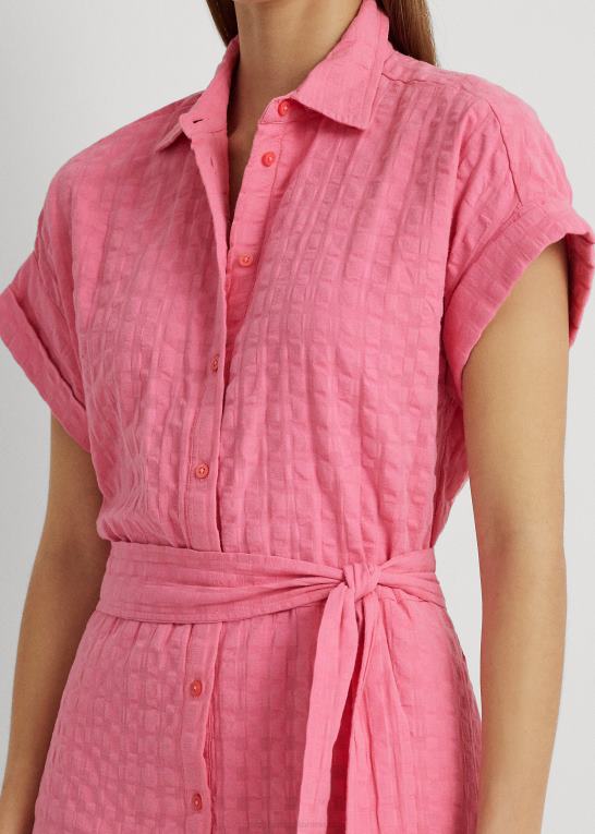 rosen ved poolen Kvinder Ralph Lauren gingham bomuld kjole Z426B4440