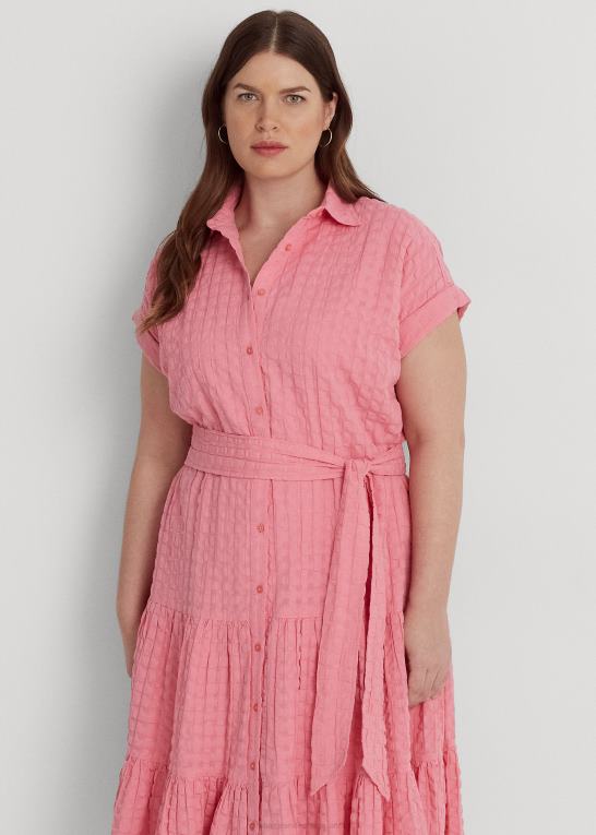 rosen ved poolen Kvinder Ralph Lauren gingham bomuld kjole Z426B4657