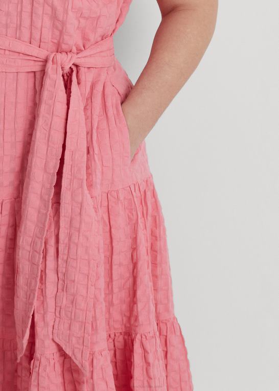 rosen ved poolen Kvinder Ralph Lauren gingham bomuld kjole Z426B4657