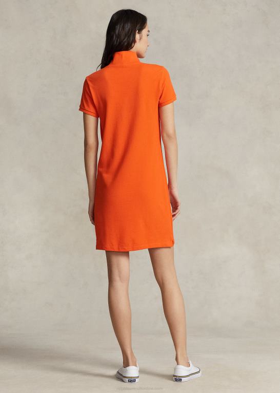 sejler orange Kvinder Ralph Lauren polokjole i bomuldsnet Z426B9249