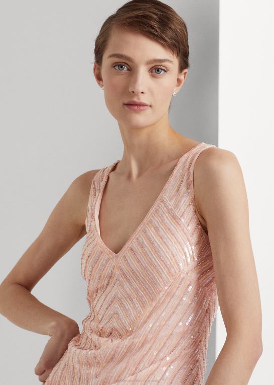 sky pink Kvinder Ralph Lauren beared tyl kjole Z426B4089