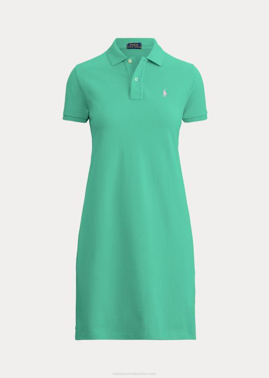 solnedgang grøn Kvinder Ralph Lauren polokjole i bomuldsnet Z426B9246