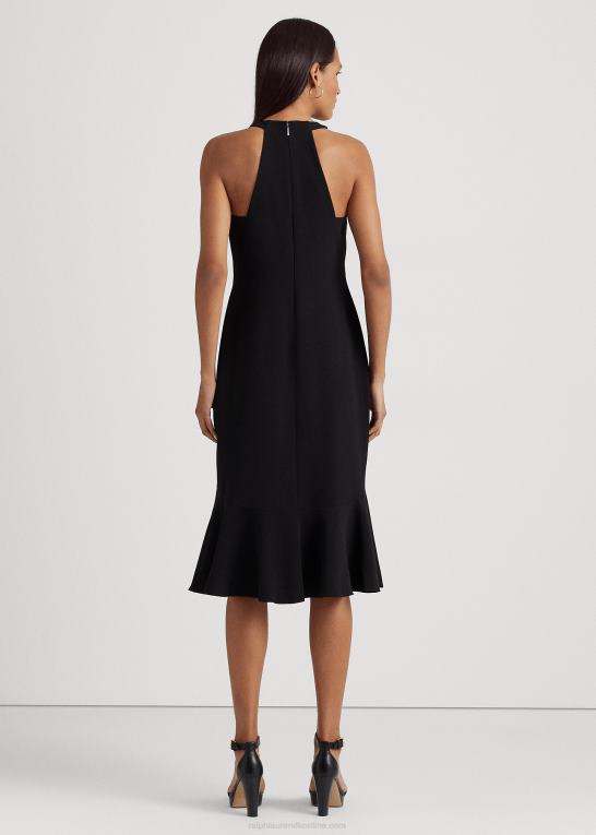 sort Kvinder Ralph Lauren dobbelt-faced crepe ærmeløs kjole Z426B4870