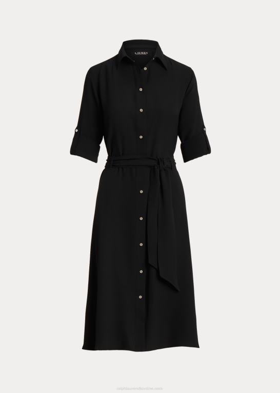 sort Kvinder Ralph Lauren fit-and-flare skjortekjole Z426B3796