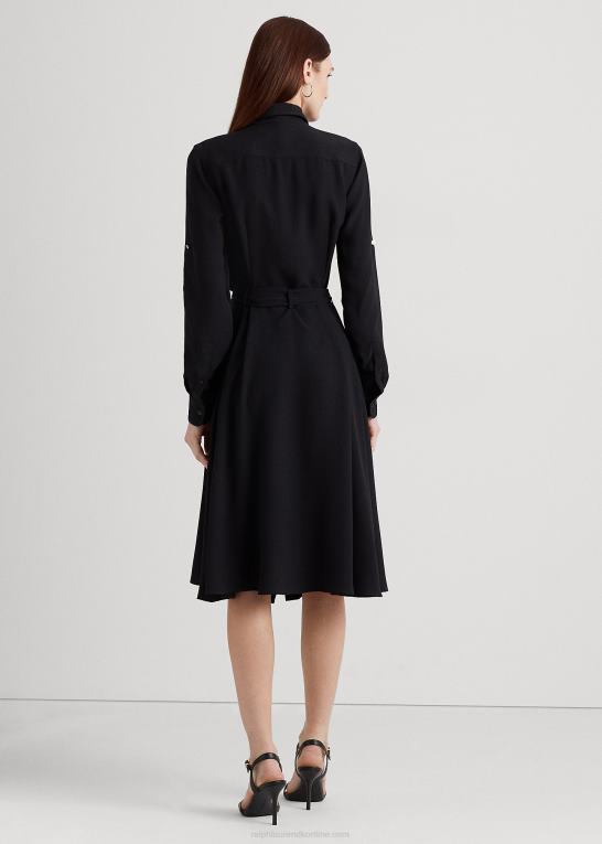 sort Kvinder Ralph Lauren fit-and-flare skjortekjole Z426B3796