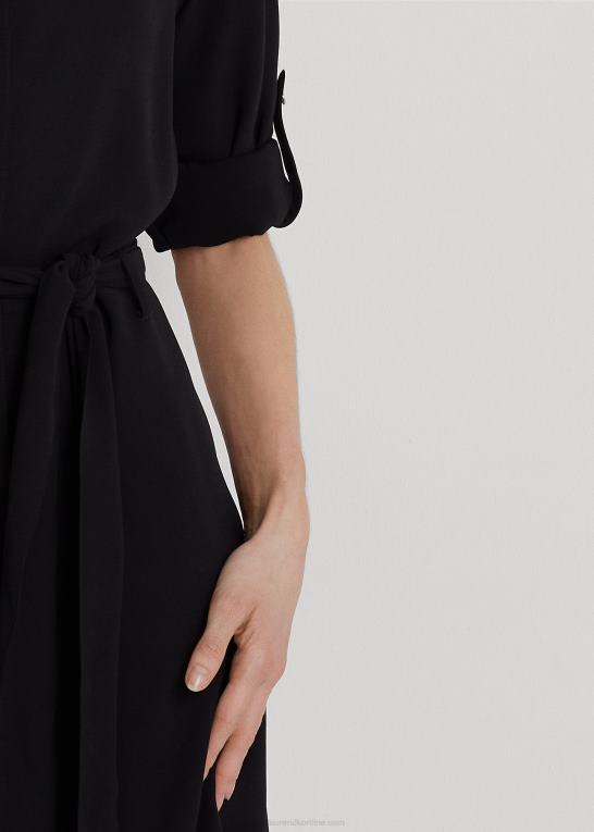 sort Kvinder Ralph Lauren fit-and-flare skjortekjole Z426B3796