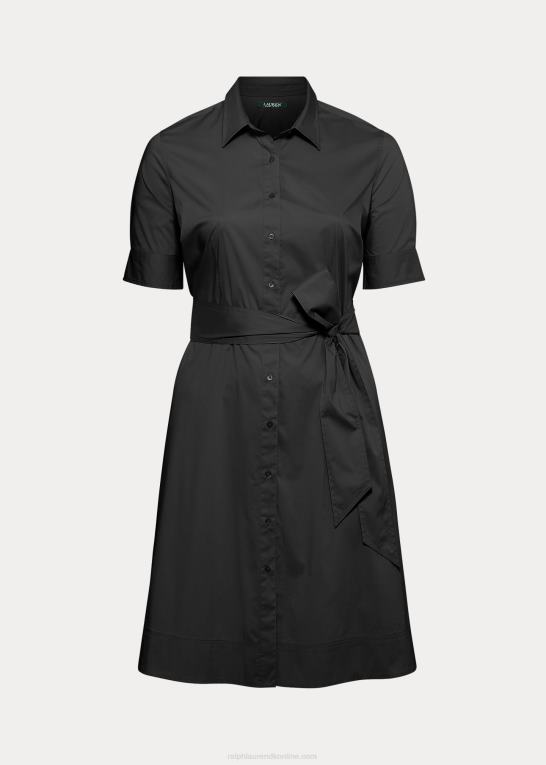sort Kvinder Ralph Lauren skjortekjole i bomuldsblanding Z426B4719