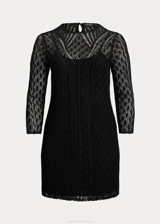 sort Kvinder Ralph Lauren sweaterkjole i hørblanding Z426B4562