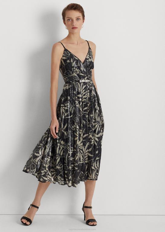 sort/tan Kvinder Ralph Lauren cocktailkjole med pailletter med print Z426B9534