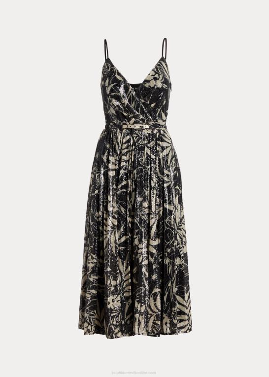 sort/tan Kvinder Ralph Lauren cocktailkjole med pailletter med print Z426B9534