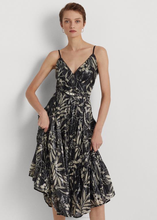 sort/tan Kvinder Ralph Lauren cocktailkjole med pailletter med print Z426B9534
