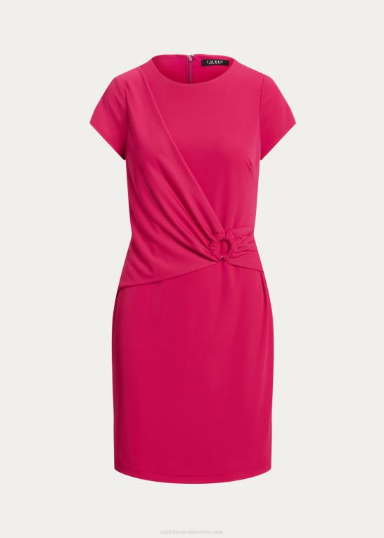 sport pink Kvinder Ralph Lauren kortærmet kjole i stretch jersey Z426B3896