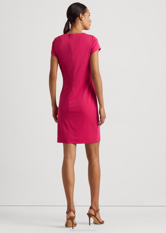 sport pink Kvinder Ralph Lauren kortærmet kjole i stretch jersey Z426B3896