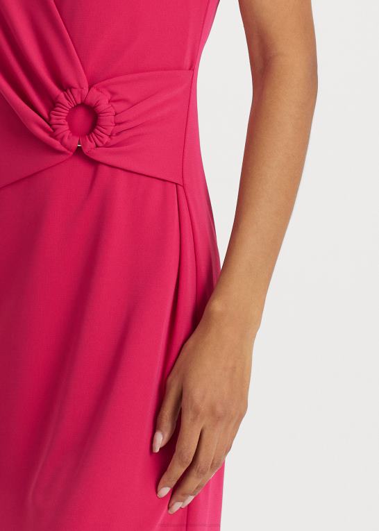 sport pink Kvinder Ralph Lauren kortærmet kjole i stretch jersey Z426B3896