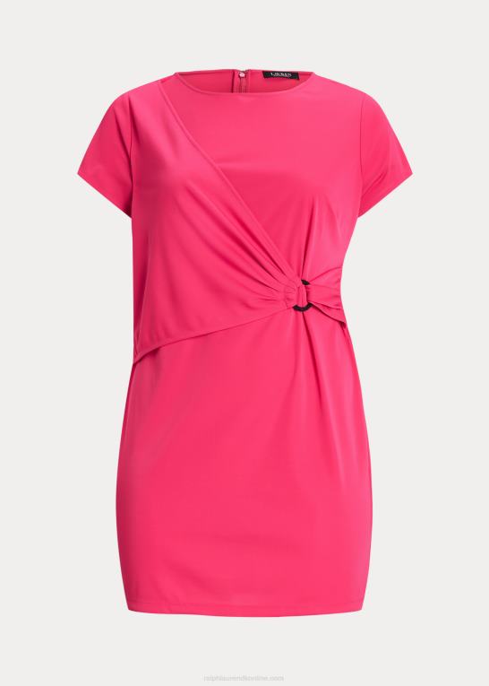 sport pink Kvinder Ralph Lauren kortærmet kjole i stretch jersey Z426B4572