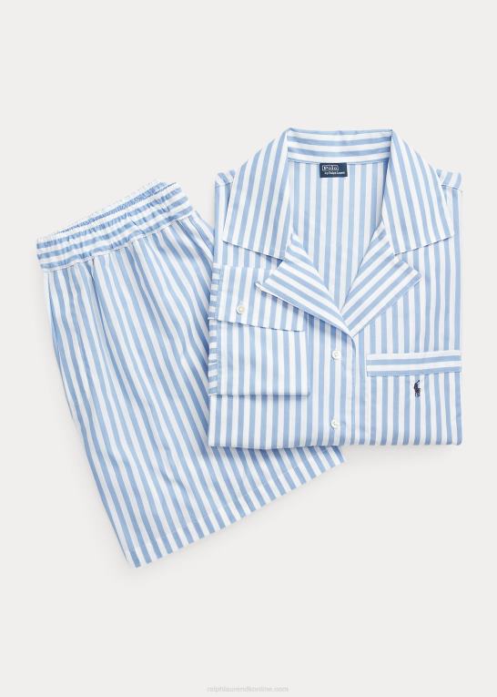 Kvinder Ralph Lauren crop top & boxer poplin pyjamassæt Z426B2891