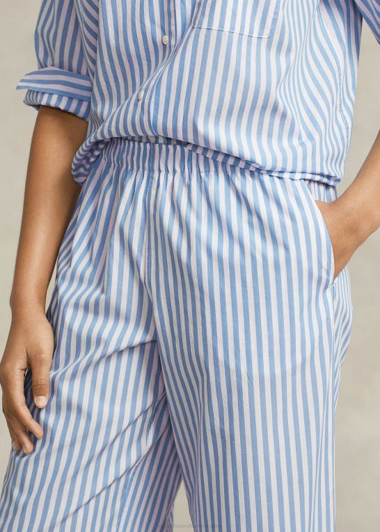 Kvinder Ralph Lauren langærmet poplin pyjamassæt Z426B2893