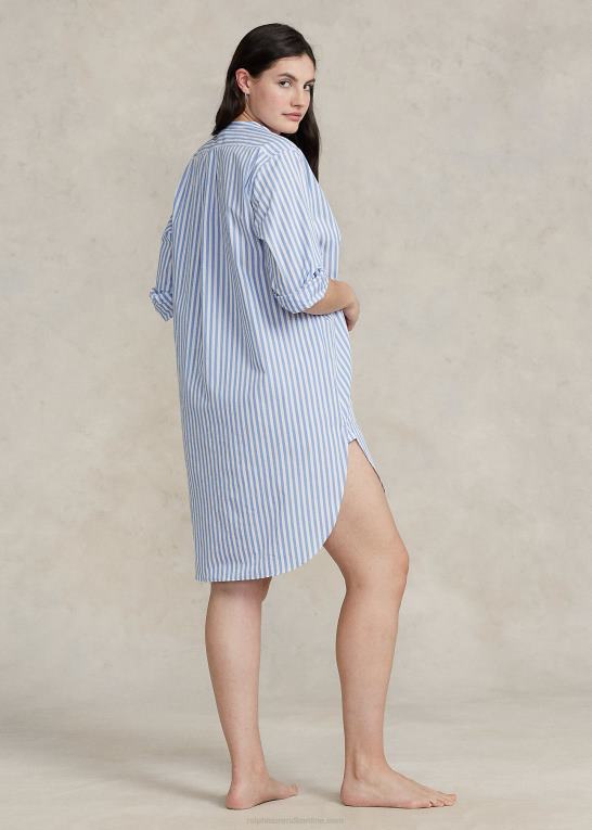 Kvinder Ralph Lauren stribet poplin sovetrøje Z426B2892
