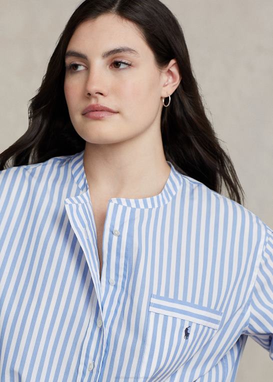 Kvinder Ralph Lauren stribet poplin sovetrøje Z426B2892