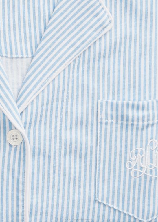 blå stribe Kvinder Ralph Lauren sovesæt i bomuld Z426B4236