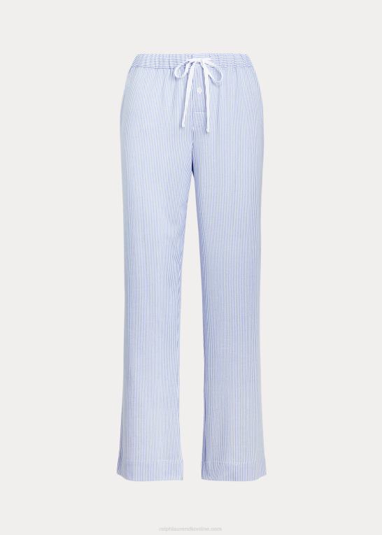 blå stribe Kvinder Ralph Lauren stribet jersey pyjamasbukser Z426B4227