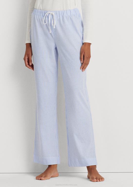 blå stribe Kvinder Ralph Lauren stribet jersey pyjamasbukser Z426B4227