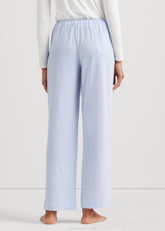blå stribe Kvinder Ralph Lauren stribet jersey pyjamasbukser Z426B4227