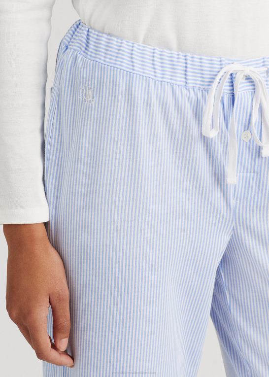 blå stribe Kvinder Ralph Lauren stribet jersey pyjamasbukser Z426B4227