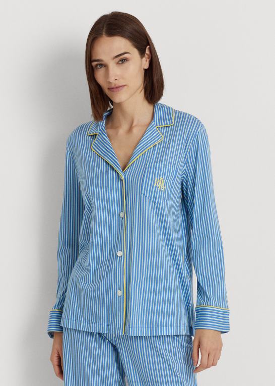 blå stribe Kvinder Ralph Lauren stribet jersey sovesæt Z426B4480