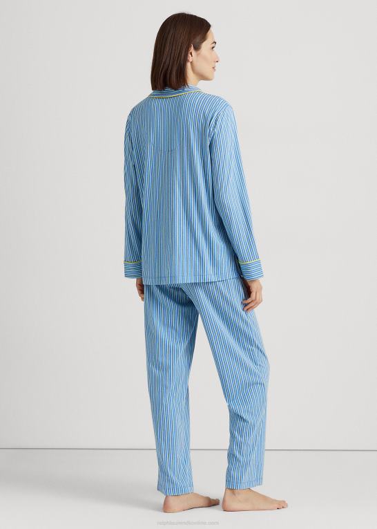 blå stribe Kvinder Ralph Lauren stribet jersey sovesæt Z426B4480