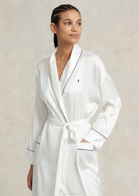 ecru Kvinder Ralph Lauren badekåbe i stretch i silke Z426B3016