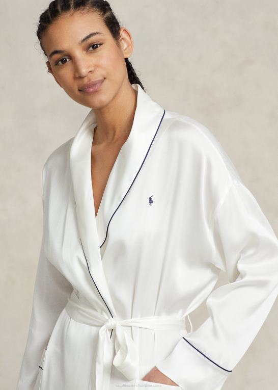 ecru Kvinder Ralph Lauren badekåbe i stretch i silke Z426B3016