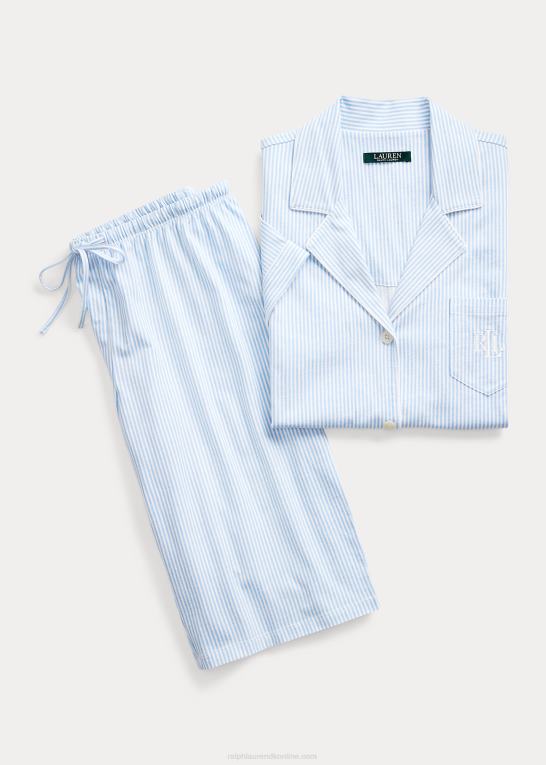 fbwst Kvinder Ralph Lauren bomuld bermuda pj sæt Z426B4232