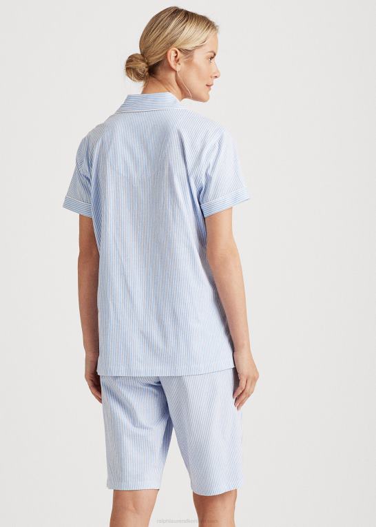 fbwst Kvinder Ralph Lauren bomuld bermuda pj sæt Z426B4232