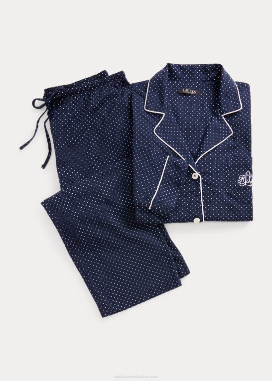 flåde Kvinder Ralph Lauren bomulds capri sovesæt Z426B4242