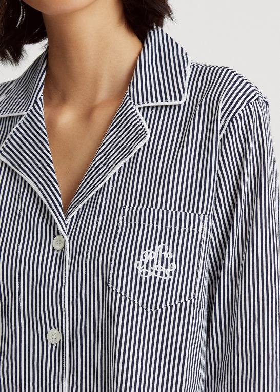 flåde Kvinder Ralph Lauren soveskjorte i bomuld Z426B4243
