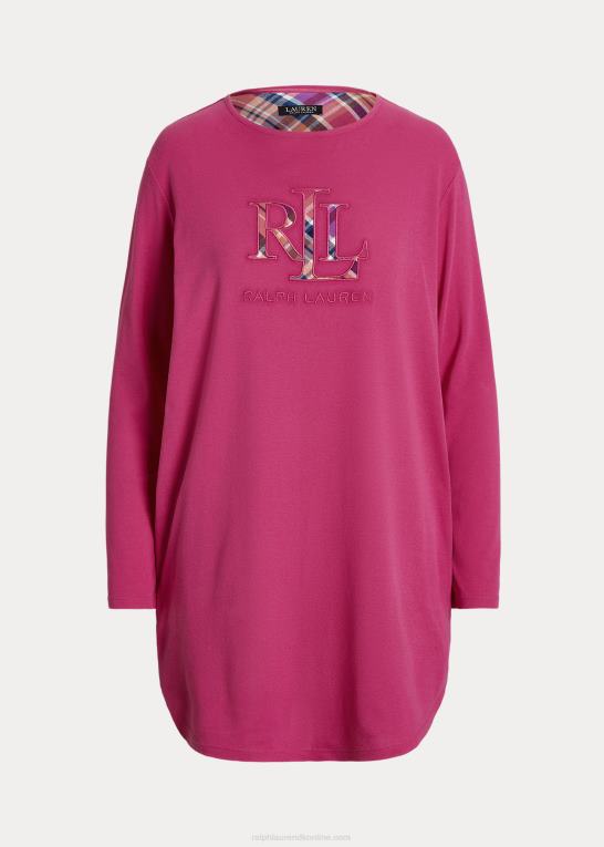 fuschia Kvinder Ralph Lauren logo ribstrikket sovetrøje Z426B9575