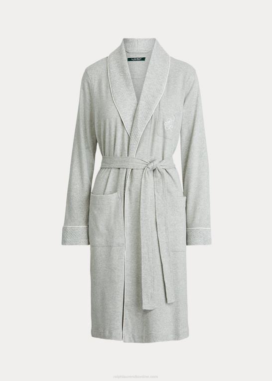 gråmeleret Kvinder Ralph Lauren kort sjalkrave-kåbe Z426B4238
