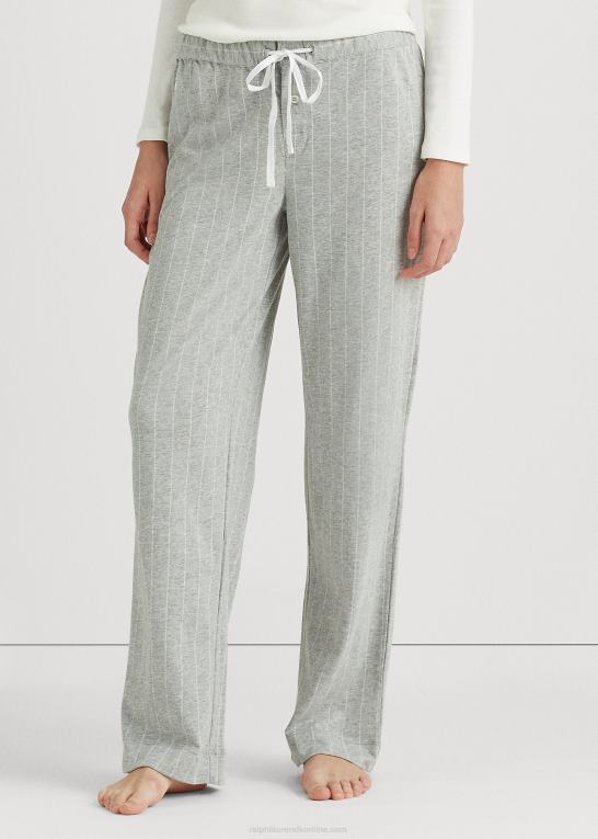 grå stribe Kvinder Ralph Lauren stribet jersey pyjamasbukser Z426B4228