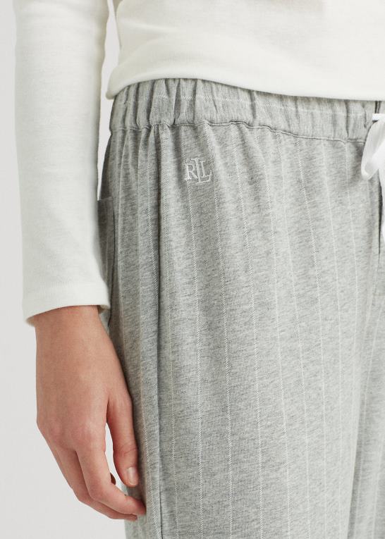 grå stribe Kvinder Ralph Lauren stribet jersey pyjamasbukser Z426B4228
