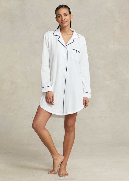 hvid sky Kvinder Ralph Lauren jersey sovetrøje Z426B3011