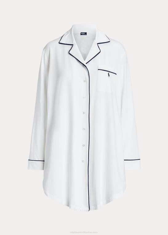 hvid sky Kvinder Ralph Lauren jersey sovetrøje Z426B3011