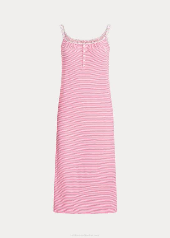 lyserød stribe Kvinder Ralph Lauren stribet jersey ballet natkjole Z426B4134