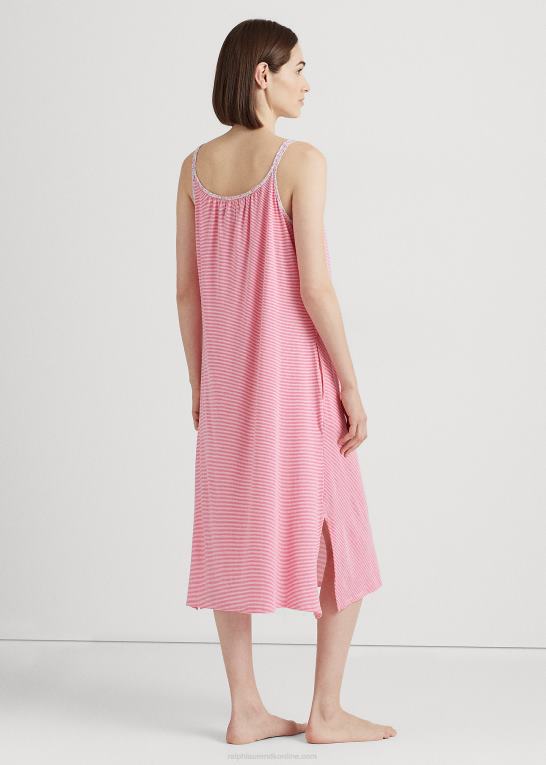 lyserød stribe Kvinder Ralph Lauren stribet jersey ballet natkjole Z426B4134