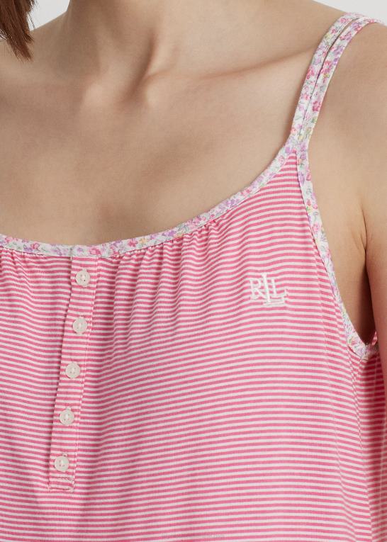 lyserød stribe Kvinder Ralph Lauren stribet jersey ballet natkjole Z426B4134