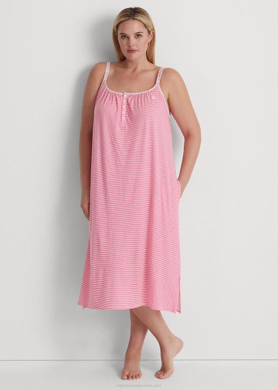 lyserød stribe Kvinder Ralph Lauren stribet jersey ballet natkjole Z426B4710