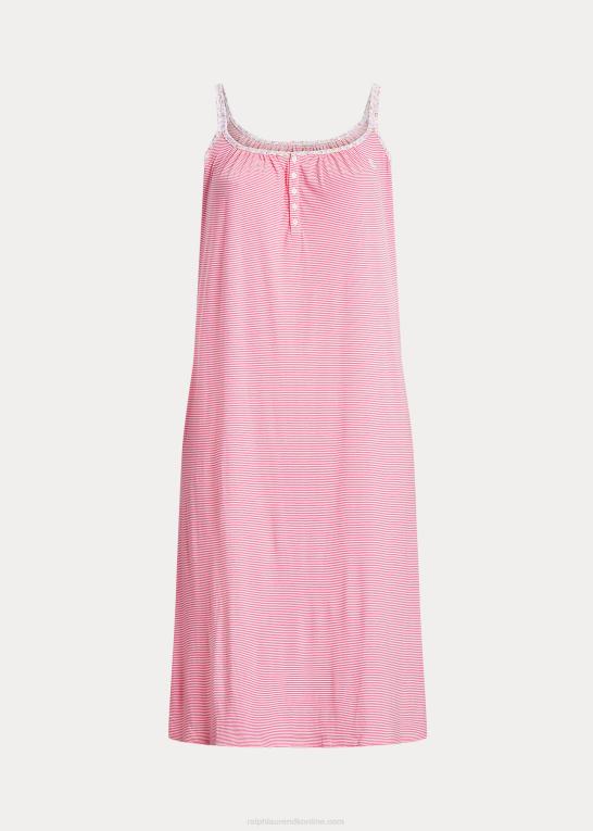 lyserød stribe Kvinder Ralph Lauren stribet jersey ballet natkjole Z426B4710