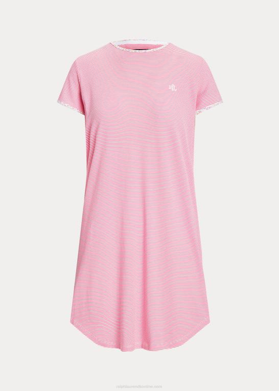 lyserød stribe Kvinder Ralph Lauren stribet sovetrøje i jersey Z426B4135