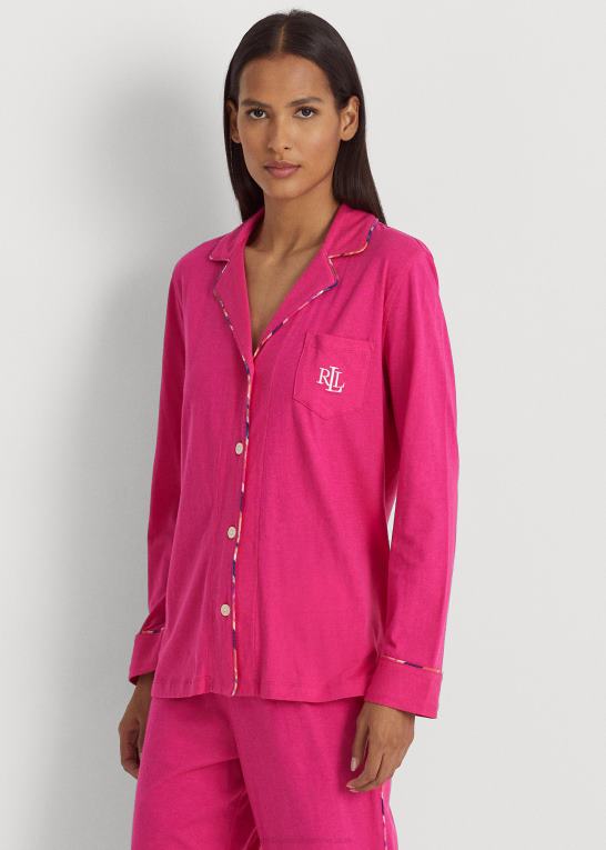mørk pink Kvinder Ralph Lauren jersey sovesæt Z426B9579